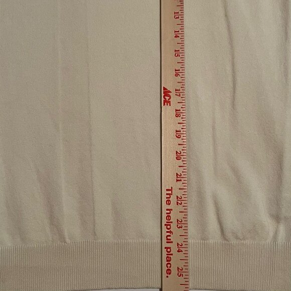 Talbots NWT Cream Cotton Blend Long-Sleeve V-Neck Sweater Size 1XP - Picture 8 of 9